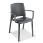 Fauteuil hotel et restaurant anthracite