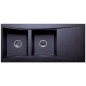 Évier 2 cuves 116 x 53 cm+ égouttoir Wave granité noir Évier 2 cuves 116 x 53 cm+ égouttoir Wave granité noir