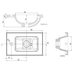 MEUBLE SOUS PLAN TOILETTE EKO LINE 60CM 2P BLANC