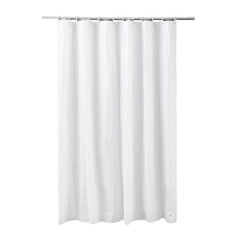 Rideau de douche textile blanc uni 100 % polyester l 180 x h 200 Rideau de douche textile blanc uni 100 % polyester l 180 x h 200