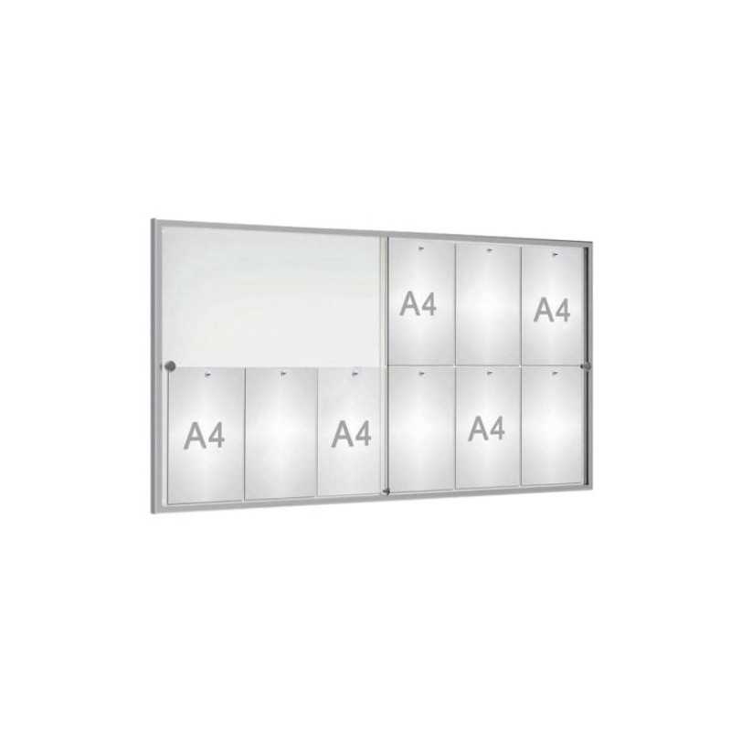Vitrine interieure alu coulissante 12 feuilles a4 Vitrine interieure alu coulissante 12 feuilles a4