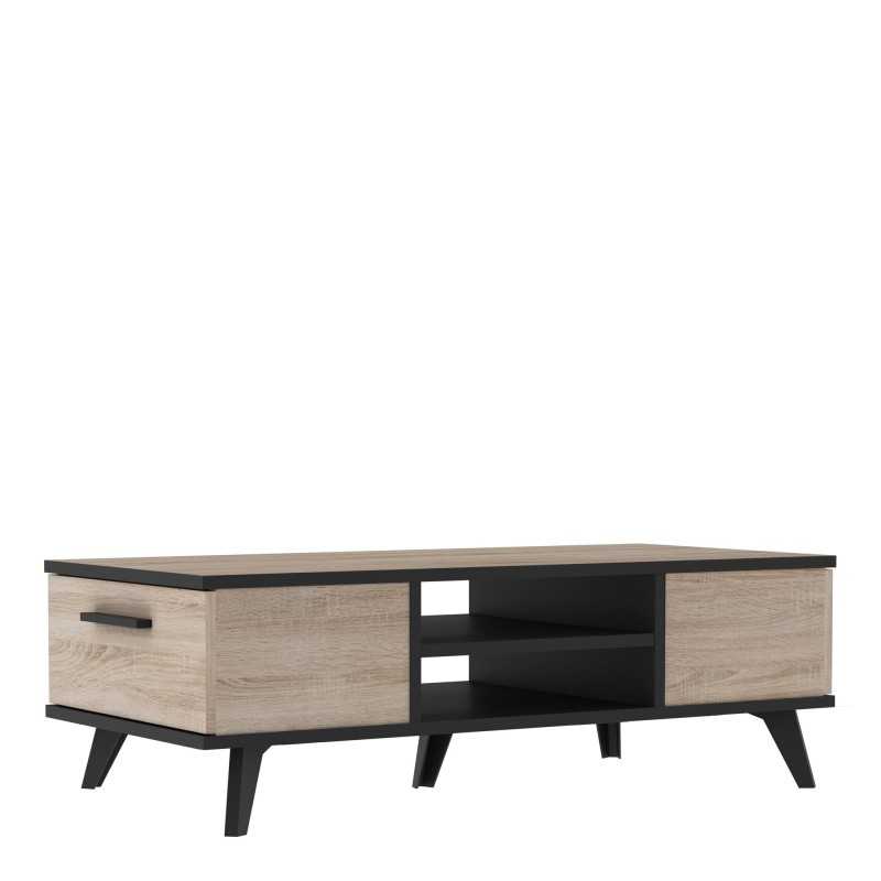 Table basse rectangulaire chene & noir Table basse rectangulaire chene & noir