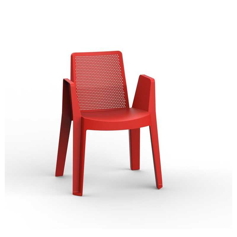 Chaise polypropylene rouge