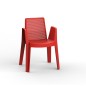 Chaise polypropylene rouge