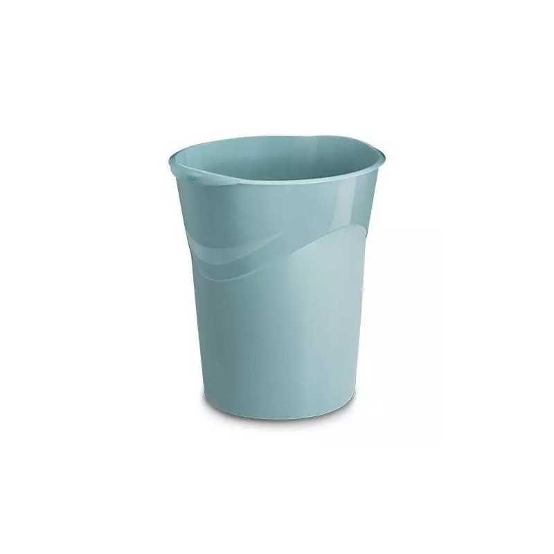 Corbeille plastique bleu pastel 14l Corbeille plastique bleu pastel 14l
