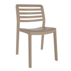 CHAISE POLYPROPYLENE ROUGE PIEDS ALUMINIUM ANODISÉ