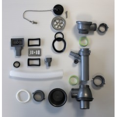 Évier cuisinette + domino gaz largeur 140 cm sans réfrigérateur NICHE LV OU MAL