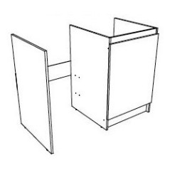 KITCHENETTE 100CM PLAQUE VITRO AUTO-STOP FRIGO 4*