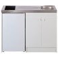 Kitchenette 140cm plaque vitrocéramique auto-stop frigo 55cm Kitchenette 140cm plaque vitrocéramique auto-stop frigo 55cm