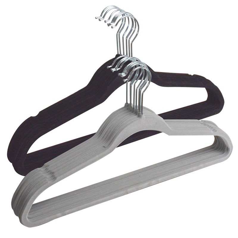 Cintres metal effet velours x8 coloris assortis Cintres metal effet velours x8 coloris assortis