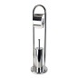 Combine Wc derouleur + brosse tube metal chrome Combine Wc derouleur + brosse tube metal chrome