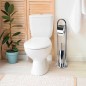 Combine Wc derouleur + brosse tube metal chrome Combine Wc derouleur + brosse tube metal chrome