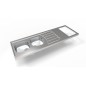 Dessus évier cuisinette 2 cuves l180 cm emplacement domino Dessus évier cuisinette 2 cuves l180 cm emplacement domino