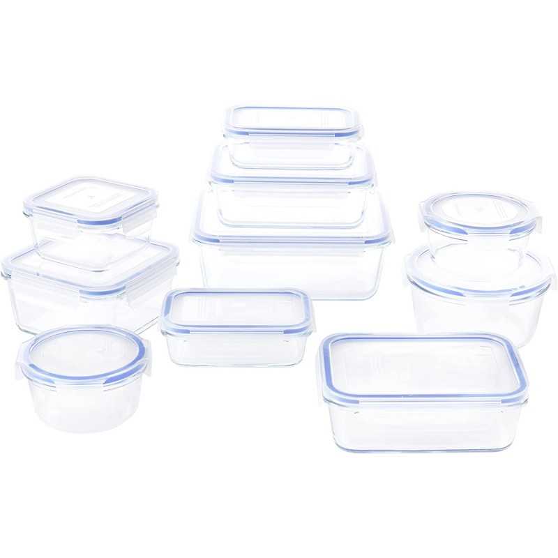 Récipients en verre avec clips de fermeture pour conservation alimentaire Récipients en verre avec clips de fermeture pour conservation alimentaire