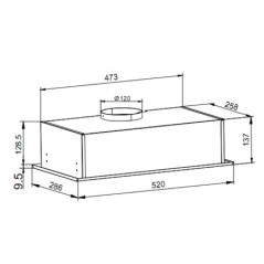 HOTTE Groupe filtrant 52 cm silver