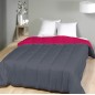 Couette 1 p bicolore 140 x 200 cm rose/gris Couette 1 p bicolore 140 x 200 cm rose/gris