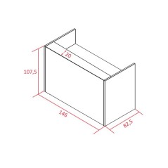Banque accueil 1460x826x1075mm