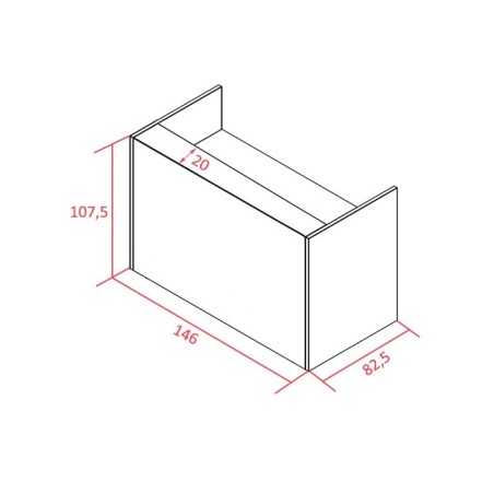 Banque accueil 1460x826x1075mm