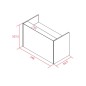 Banque accueil 1460x826x1075mm Banque accueil 1460x826x1075mm