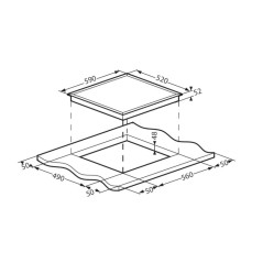 Table à induction 3 zones avec booster