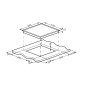 Table vitroceramique 3 foyers 60cm noire Table vitroceramique 3 foyers 60cm noire