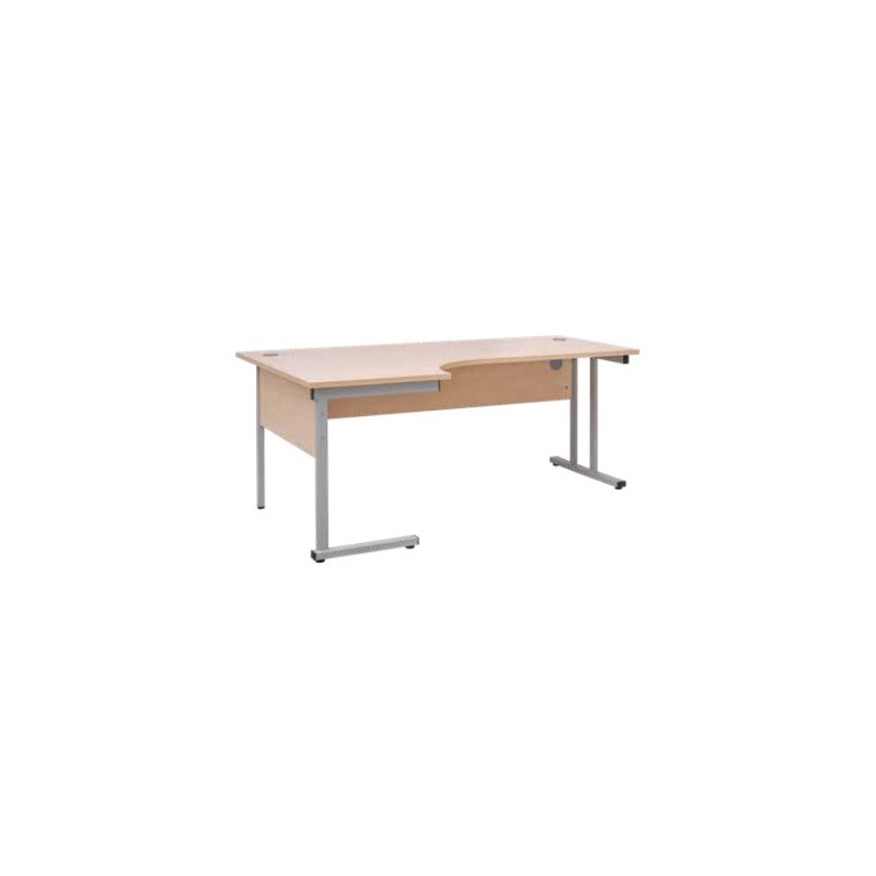 Bureau vague avec voile de fond et bouchons passe cables Bureau vague avec voile de fond et bouchons passe cables