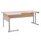 Bureau vague avec voile de fond et bouchons passe cables Bureau vague avec voile de fond et bouchons passe cables