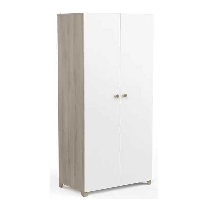 Armoire 2 portes : 1/2 penderie et 1/2 lingere izzy Armoire 2 portes : 1/2 penderie et 1/2 lingere izzy