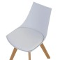 Chaise coque pieds bois style scandinave Chaise coque pieds bois style scandinave