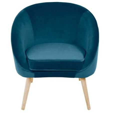Fauteuil pieds bois style scandinave