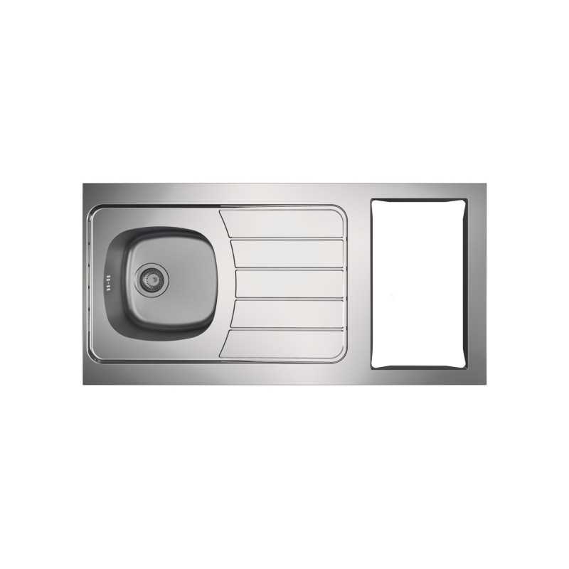 Évier inox cuisinette 120cm sans domino reversible iseo Évier inox cuisinette 120cm sans domino reversible iseo