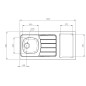 Évier inox cuisinette 120cm sans domino reversible iseo Évier inox cuisinette 120cm sans domino reversible iseo