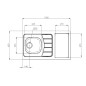 Évier inox cuisinette 100cm sans domino reversible iseo Évier inox cuisinette 100cm sans domino reversible iseo