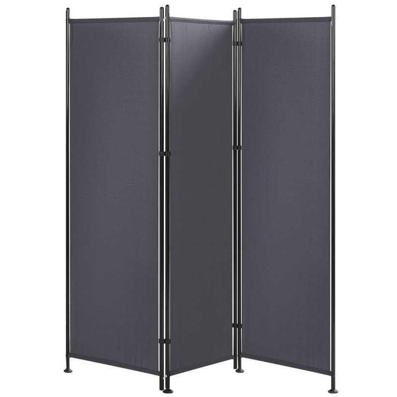 Paravent tissu 3 volets 160x170cm gris Paravent tissu 3 volets 160x170cm gris