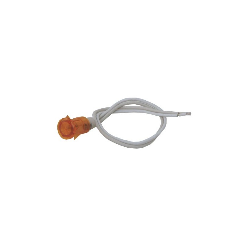 Voyant lumineux diametre 12mm jaune avec fil pour plaque de cuisson Voyant lumineux diametre 12mm jaune avec fil pour plaque de cuisson