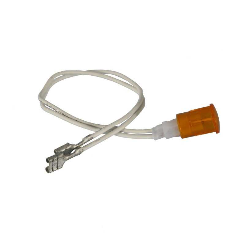Voyant lumineux diametre 10mm jaune avec fil pour plaque de cuisson Voyant lumineux diametre 10mm jaune avec fil pour plaque de cuisson