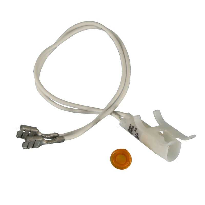 Voyant lumineux diametre 8mm jaune avec fil pour plaque de cuisson Voyant lumineux diametre 8mm jaune avec fil pour plaque de cuisson