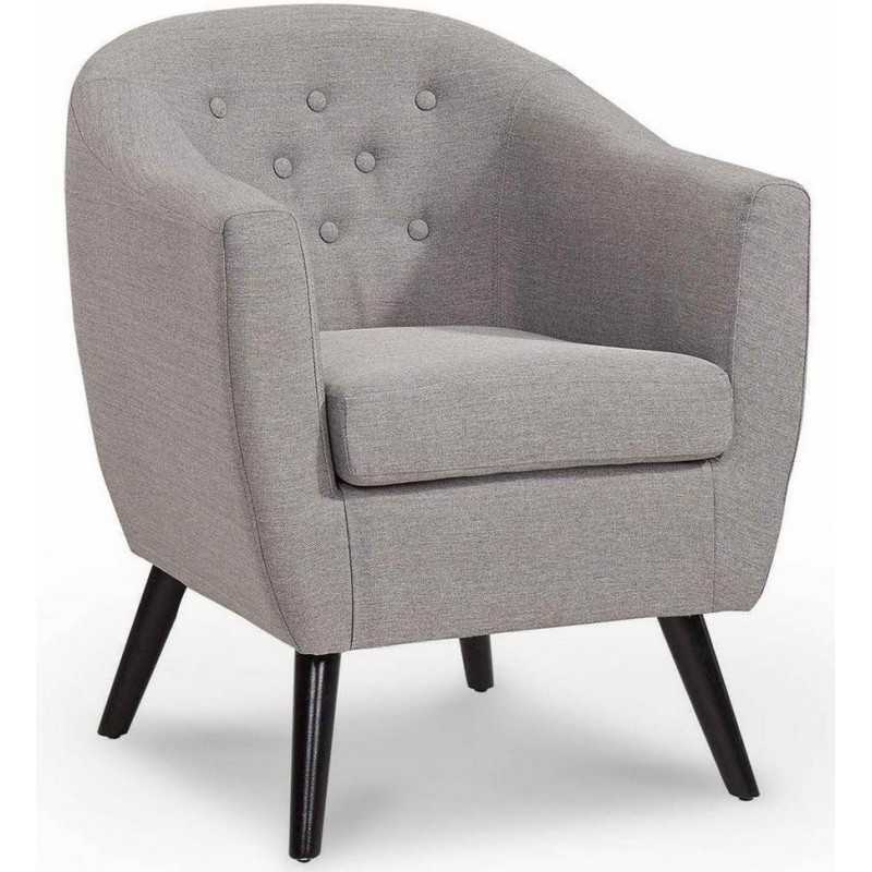 Fauteuil scandinave en tissu gris Fauteuil scandinave en tissu gris