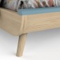 Zitelli lit 70x140cm avec tete de lit avec sommier Zitelli lit 70x140cm avec tete de lit avec sommier
