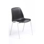 Chaise coque noire pietement tube d'acier existe en plusieurs coloris Chaise coque noire pietement tube d'acier existe en plusieurs coloris