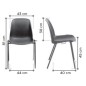 Chaise coque noire pietement tube d'acier existe en plusieurs coloris Chaise coque noire pietement tube d'acier existe en plusieurs coloris