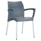 Chaise avec accoudoir polypropylène et pieds alu Chaise avec accoudoir polypropylène et pieds alu