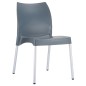Chaise 4 pieds en polypropylène et pieds aluminium Chaise 4 pieds en polypropylène et pieds aluminium