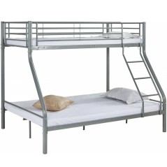 LIT SUPERPOSE METAL 90*190 AVEC SOMMIER EN TREILLIS SOUDE