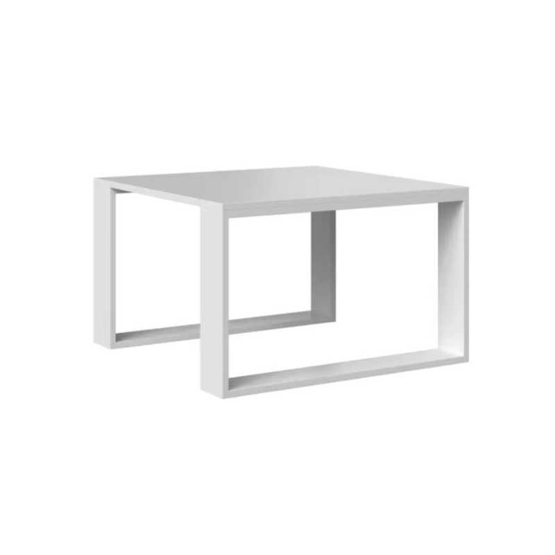 Table basse carree 67x67x40cm blanc