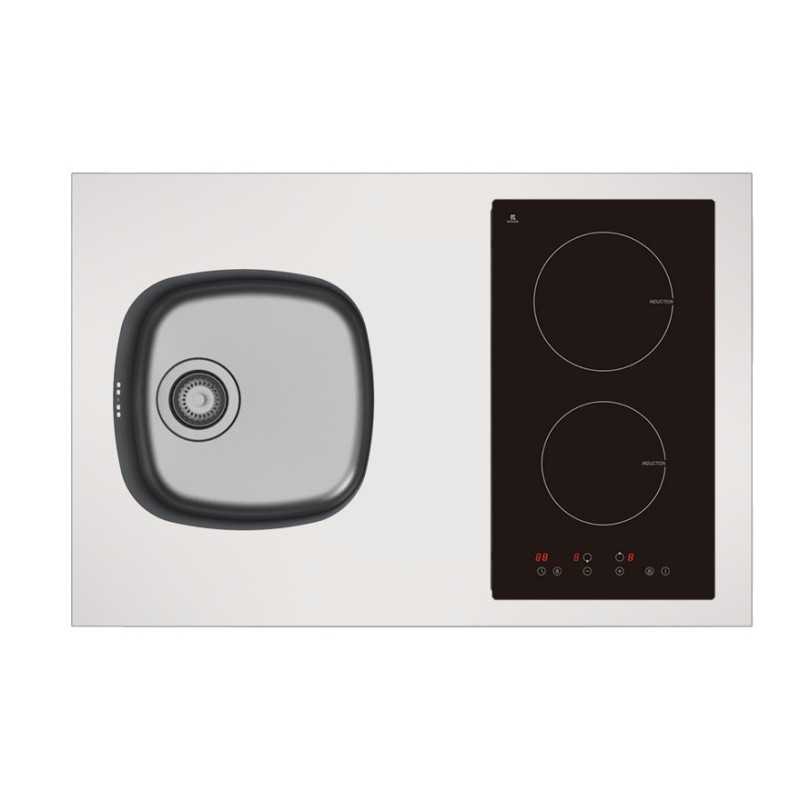 Dessus évier cuisinette l90cm domino induction Dessus évier cuisinette l90cm domino induction