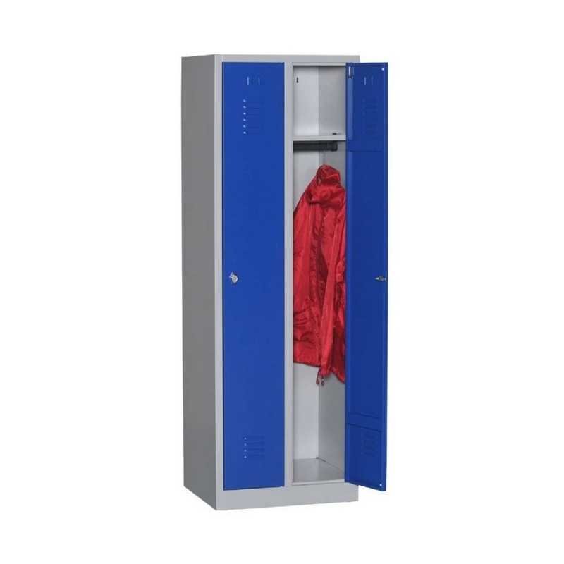 Metalart vestiaire 2 cases industrie propre sur socle banc Metalart vestiaire 2 cases industrie propre sur socle banc