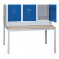 Metalart vestiaire 2 cases industrie propre sur socle banc Metalart vestiaire 2 cases industrie propre sur socle banc