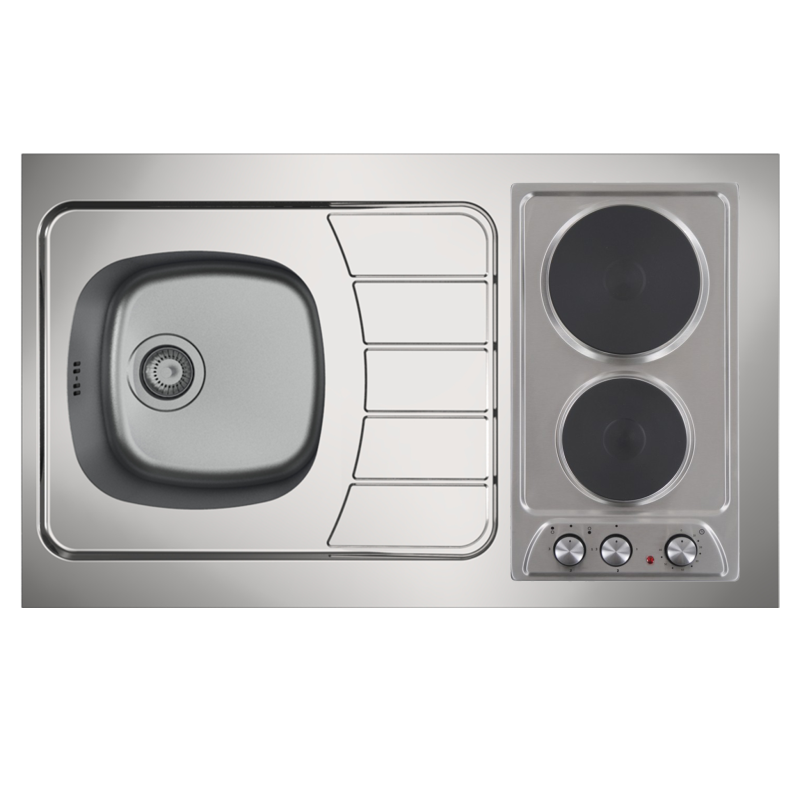 Evier inox reversible 1 cuve 100 cm domino electrique minuteur Evier inox reversible 1 cuve 100 cm domino electrique minuteur