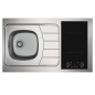 copy of Evier inox reversible 1 cuve 100 cm domino induction copy of Evier inox reversible 1 cuve 100 cm domino induction
